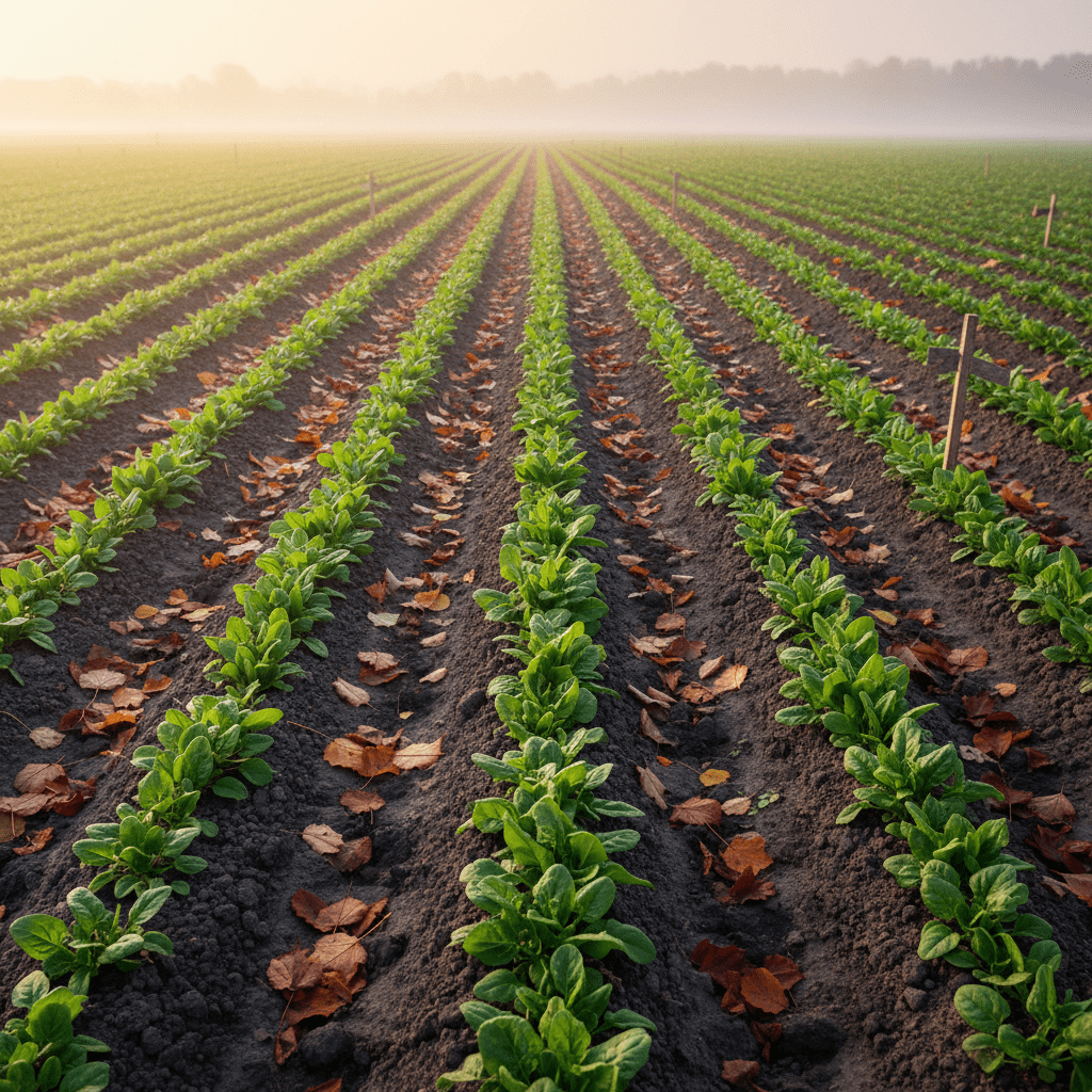 When to sow autumn overwintering spinach in the warm south